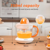 Electric Citrus Juicer 700ml Bowl 2 Cones 2-Way Rotation Filter White